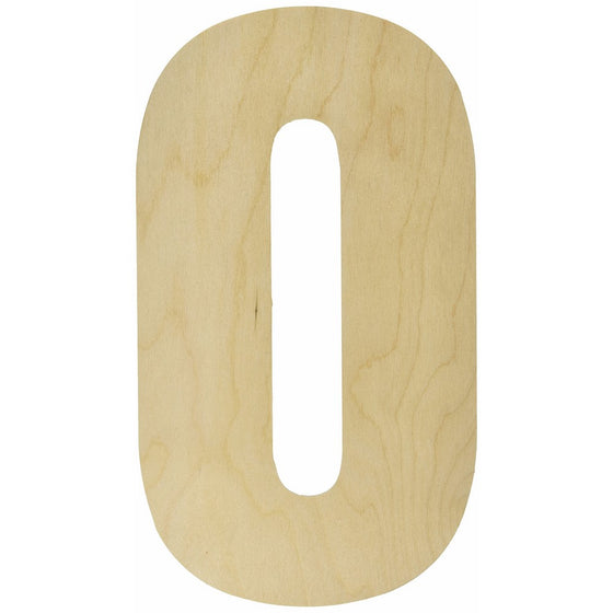 MPI Baltic Birch Collegiate Font Letters and Numbers, 13.5"