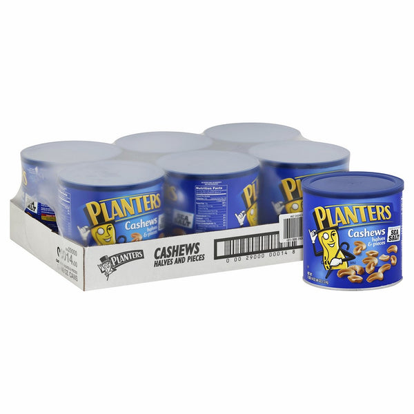 Planters Cashew Halves & Pieces, Salted, 46 Ounce Canister