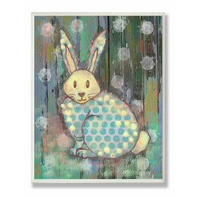 The Kids Room by Stupell Distressed Woodland Rabbit Rectangle Wall Plaque, 11 x 0.5 x 15, Proudly Made in USA