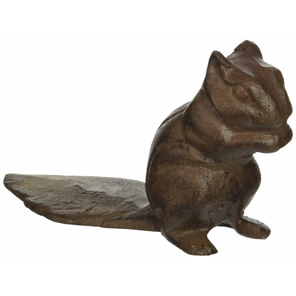 Abbott Collection Jardin Cast Iron Chipmunk Door Wedge / Stopper, Brown