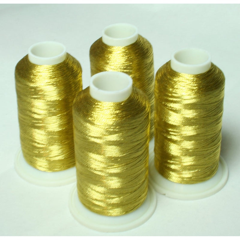 NEW ThreadNanny 4 ANTIQUE GOLD METALLIC MACHINE EMBROIDERY THREAD CONES
