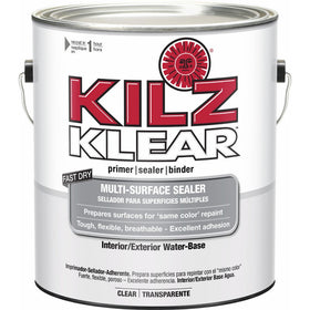 KILZ Klear Multi-Surface Stain Blocking Interior/Exterior Latex Primer/Sealer, Clear, 1 gallon