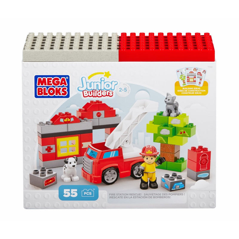 Mega Bloks DCK75 Junior Building Blocks Fire Station Rescue