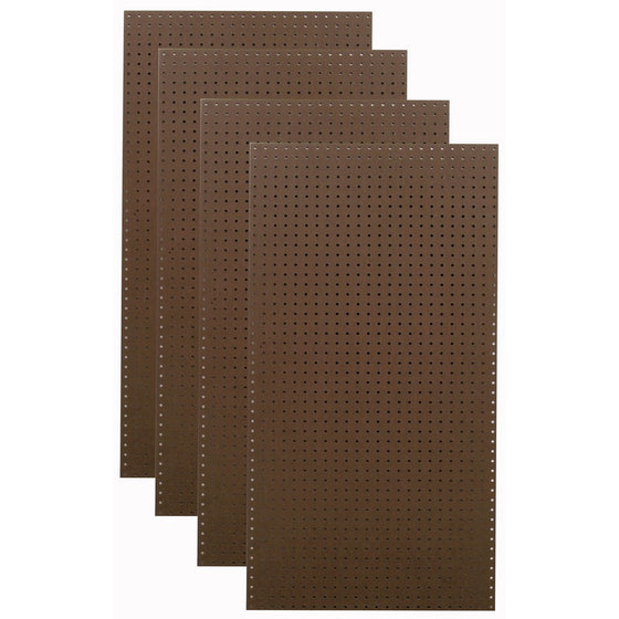 Tempered Wood Pegboard TPB-4BR 24-Inch W x 48-Inch H x 1/4-Inch D Heavy Duty Commercial Grade Round Hole Pegboards, Brown