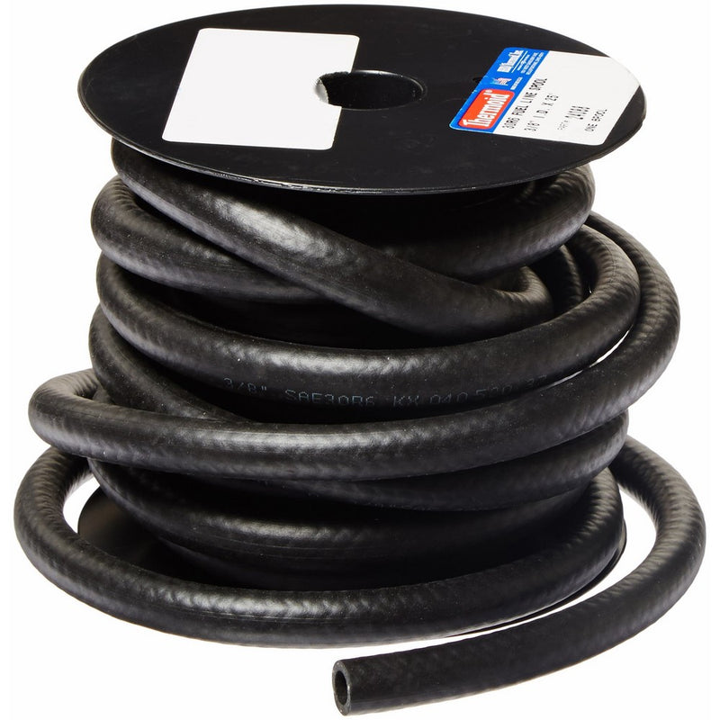 HBD Thermoid NBR/PVC SAE30R6 Fuel Line Hose, 3/8" x 25' Length, 0.375" ID, Black