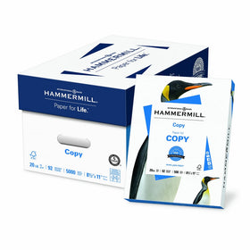 Hammermill Paper, Copy Paper Poly Wrap, 20lb, 8.5 x 11, Letter, 92 Bright, 5,000 Sheets/10 Ream Case (150010C) Made In The USA