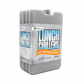 Bentgo Ice Lunch Chillers – Ultra-thin Ice Packs (4 Pack) (Grey)