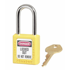 Lockout Padlock, KD, Yellow, 1-3/4"H