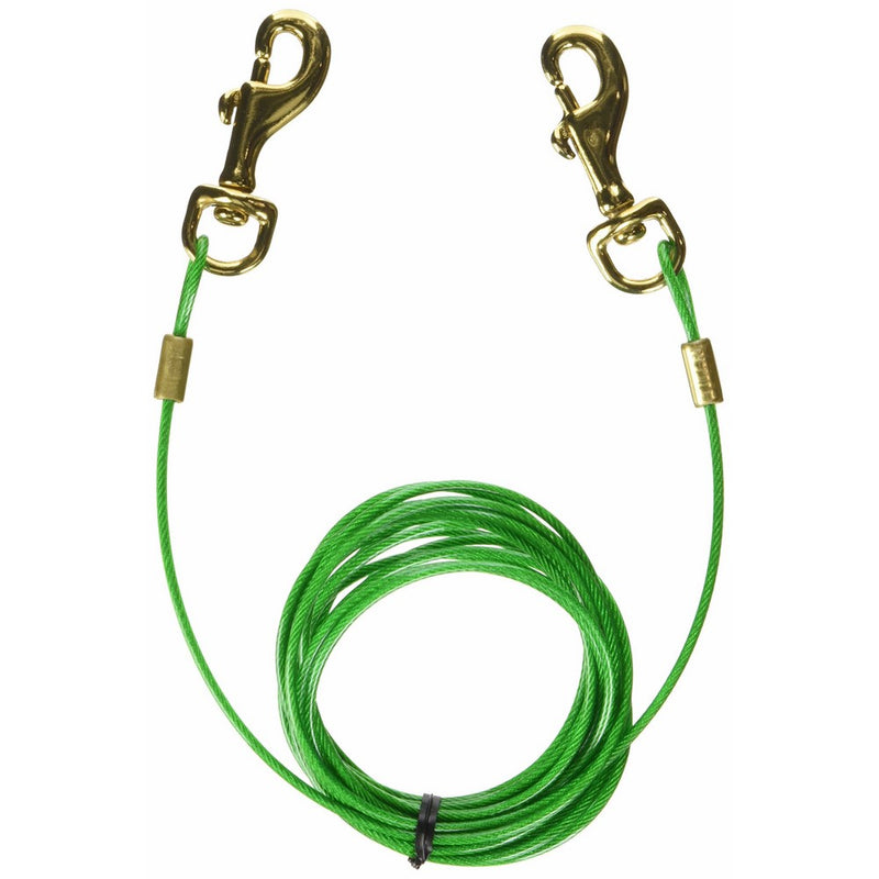 Titan Puppy Tie Out Cable with Titan Brass Plate Snaps