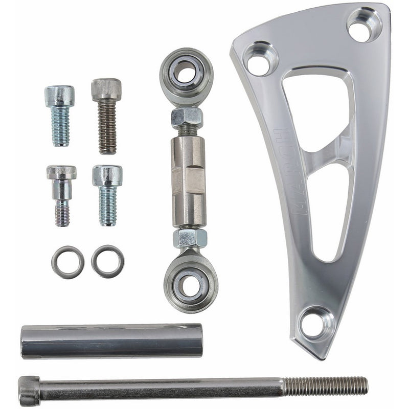 March Performance 20120 High Performance Clear Powdercoat Aluminum Ultra Alternator Bracket