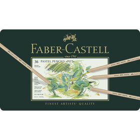 Faber-Castel FC112136 PITT Pastel Pencils In A Metal Tin (36 Pack), Assorted
