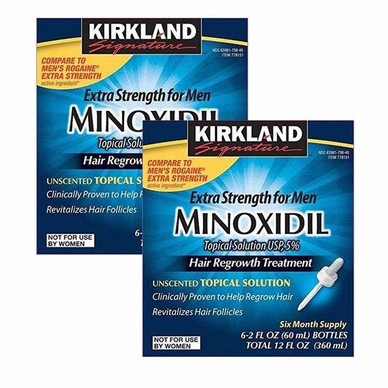 Minoxidil for Men 5% Minoxidil Hair Regrowth Treatment 12 Months Supply Unscented 1 Year