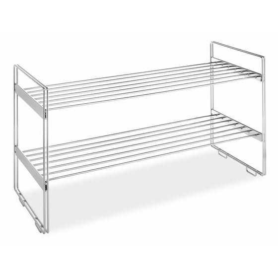 Whitmor 2 Tier Stackable Closet Shelves- Chrome