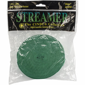 Emerald Green Crepe Paper Streamer | 1.75 in. x500 ft.