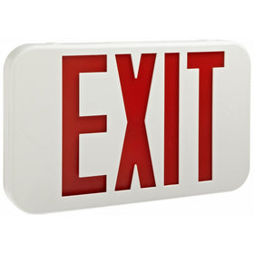 Morris Products 73012 LED Exit Sign, Standard Type, Red LED Color, White Housing