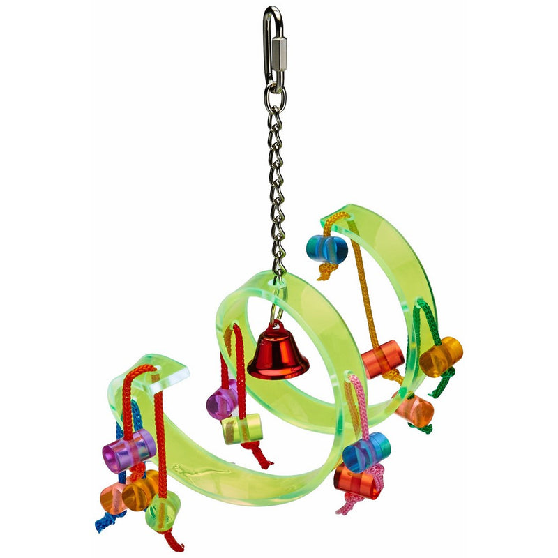 A&E CAGE COMPANY HB398 Happy beaks Acrylic Roller Coaster Assorted Bird Toy, 12 by 6"