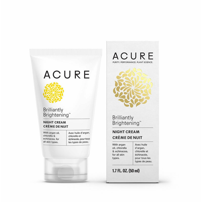 Acure Brilliantly Brightening Night Cream (Packaging May Vary), 1.7 Fluid Ounce