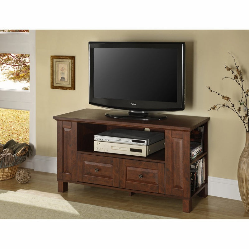 Walker Edison 44" Columbus TV Stand Console, Brown