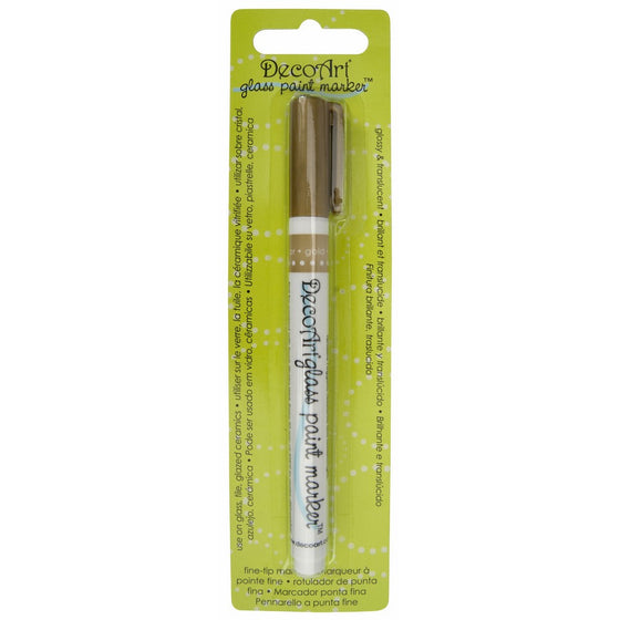 DecoArt Glass Paint Marker, Gold