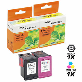 Remanufactured Ink Cartridge Replacement for HP 60xl CC641WN CC644WN (1 Black 1 Color 2 Pack)