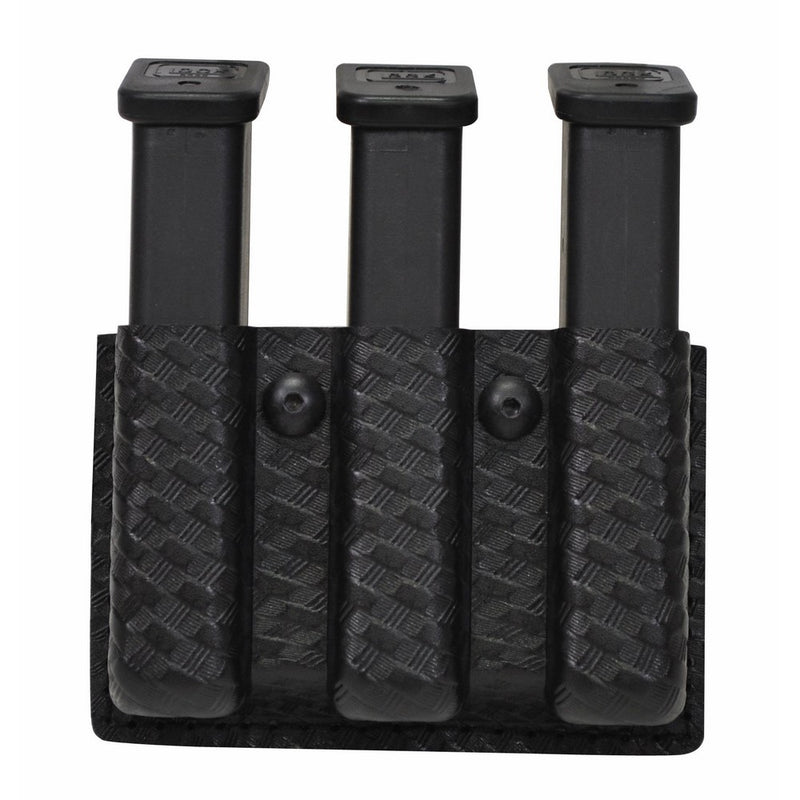 Safariland Duty Gear 775-83-4Glock 17 Open Top Slimline Triple Magazine Pouch (Basketweave Black)