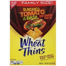 Wheat Thins Crackers, Whole Grain, Sundried Tomato And Basil, 15 ounces