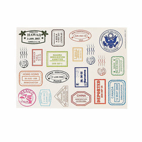 Passport Stamp Sticker Sheets (480 Stickers)