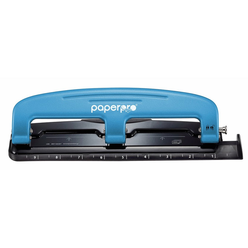 PaperPro inPRESS 12 Reduced Effort 3-Hole Punch, 12 Sheets, Blue (2103)