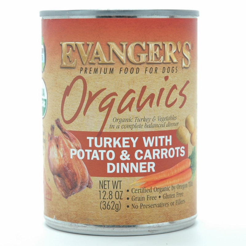 EVANGER'S Organics Turkey with Potato and Carrot Dinner for dogs, 12 Pack, 13-Ounce Cans
