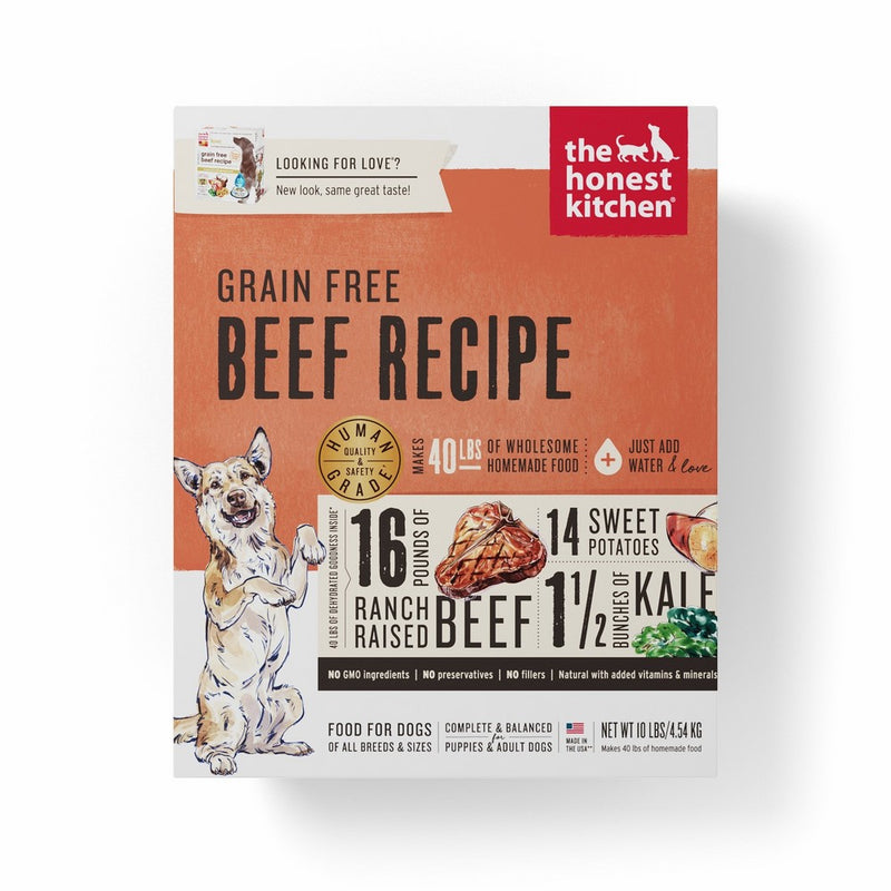 Honest Kitchen The Human Grade Dehydrated Grain Free Beef Dog Food, 10 lb - Love