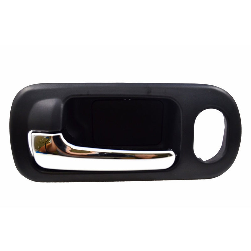 PT Auto Warehouse HO-2572MA-FL - Inside Interior Inner Door Handle, Black Housing with Chrome Lever - with Power Lock Hole, 4-Door Sedan, Driver Side Front