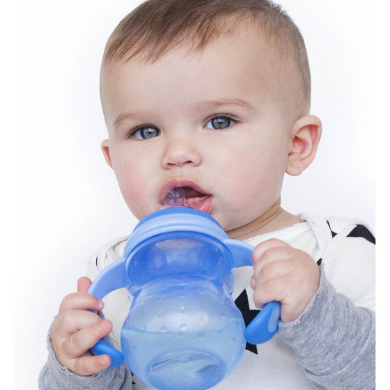 Nuby Non-Drip 3-Stage Wide Neck Bottle to Cup, 8 Ounce, Colors May Vary