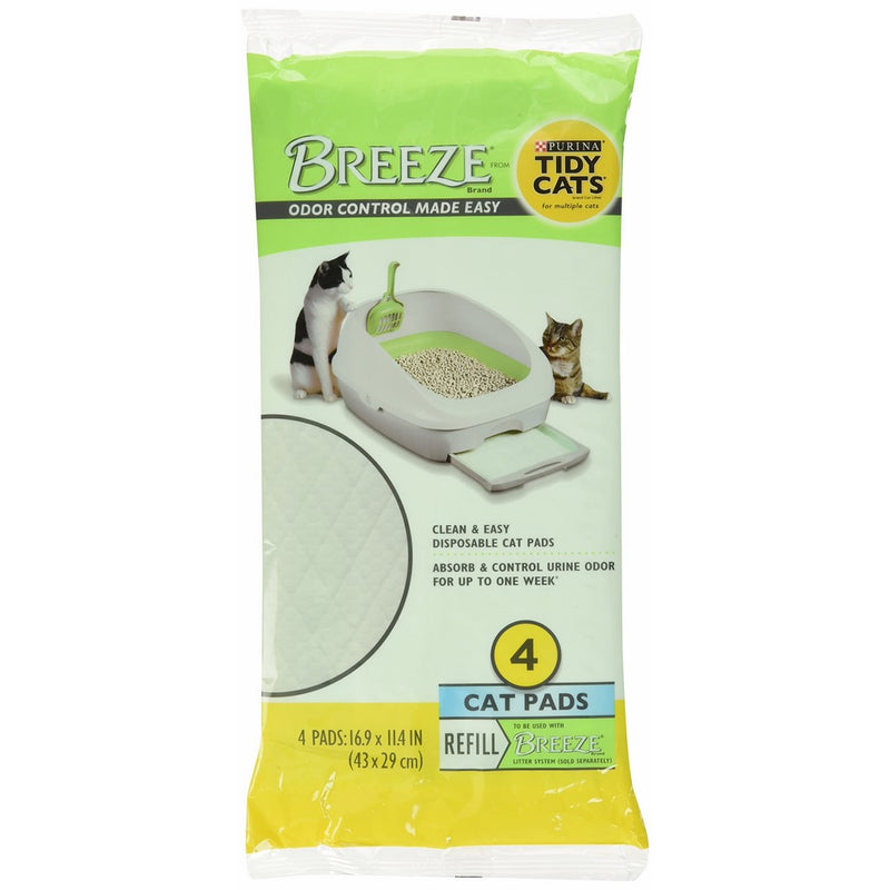 Breeze Tidy Cat Litter Pads 16.9"x11.4" - 2 pack of 4 pads (2-Pack)