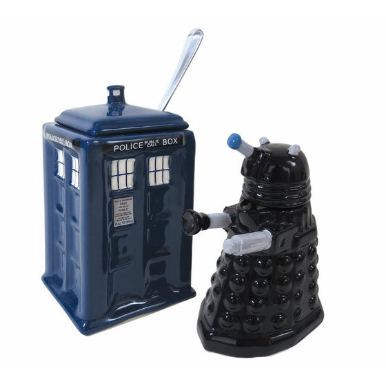 Doctor Who Dalek & TARDIS Creamer & Sugar Bowl - Licensed BBC