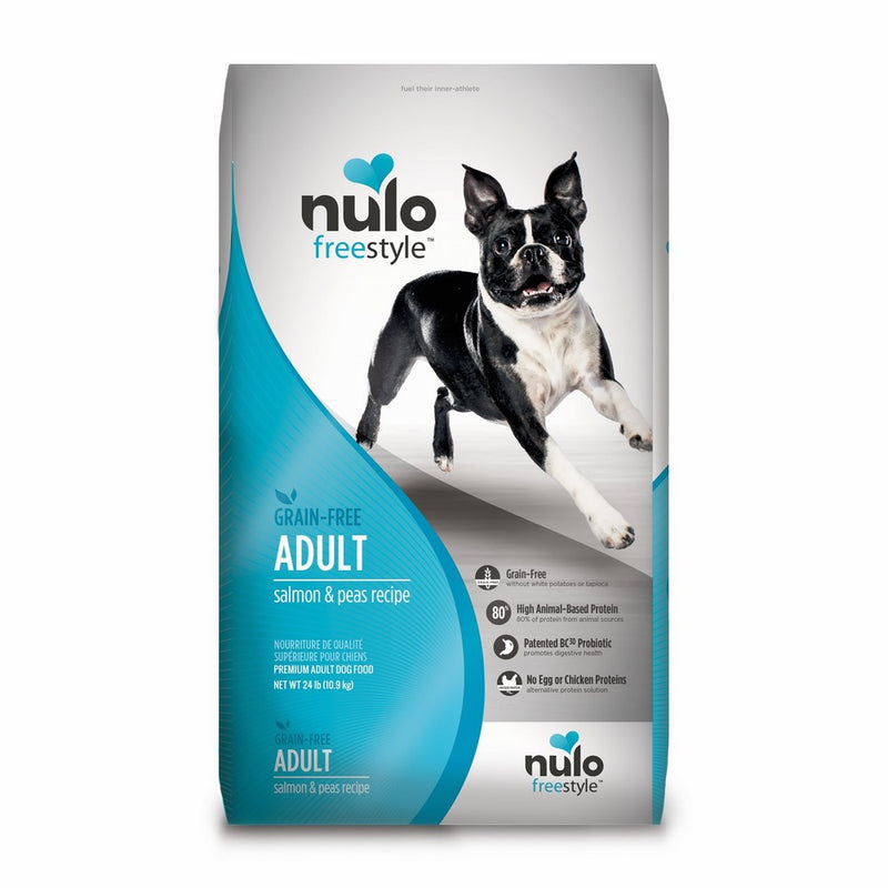 Nulo Grain Free Dog Food: All Natural Adult Dry Pet Food for Large and Small Breed Dogs (Salmon, 24lb)