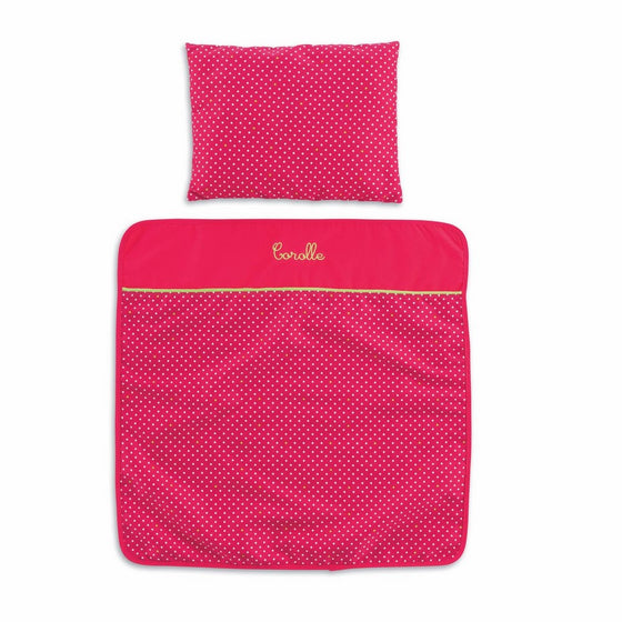 Corolle Mon Classique Cherry Blanket and Pillow Set