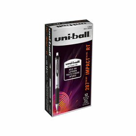 uni-ball 207 Impact Retractable Gel Pens, Bold Point (1.0mm), Black, 12 Count