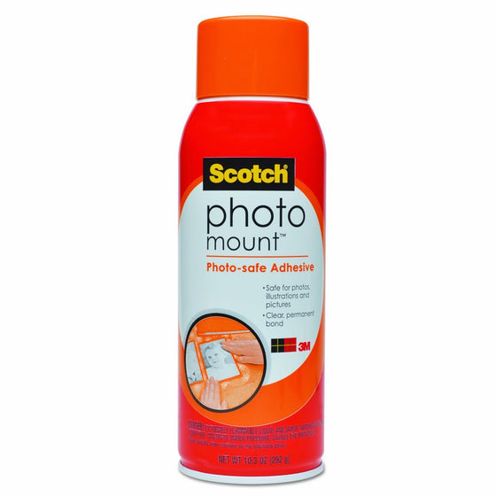 Scotch(R) Photo Mount (TM) Photo-safe Spray Adhesive, 6094, 10.3 oz