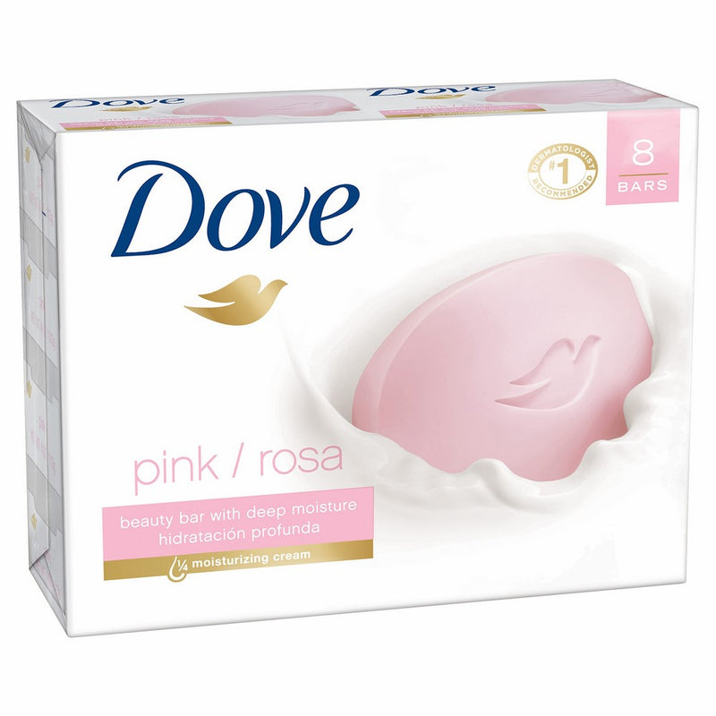 Dove Beauty Bar, Pink 4 oz, 8 Bar