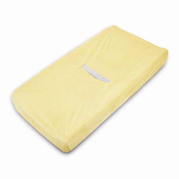 American Baby Company Heavenly Soft Chenille Fitted Contoured Changing Pad Cover, Maize