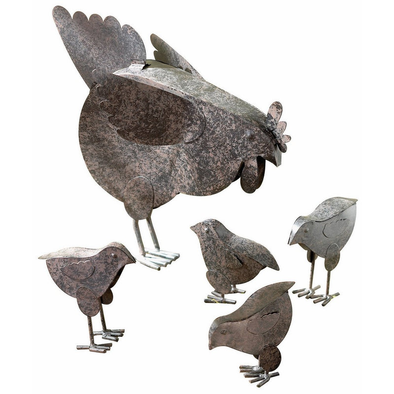 VERDUGO GIFT Mother Hen & Chicks Country Garden Sculpture Set