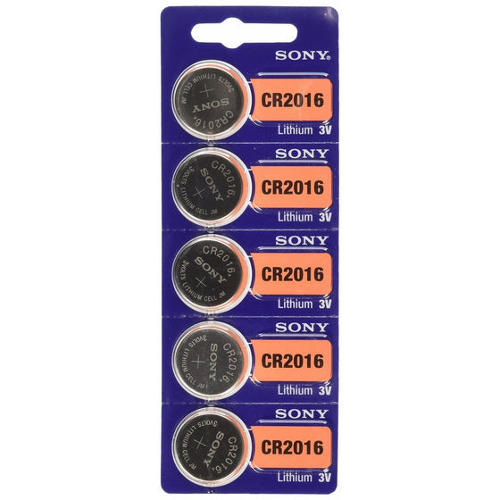 Sony Lithium 3V Batteries Size CR2016 (Pack of 5)