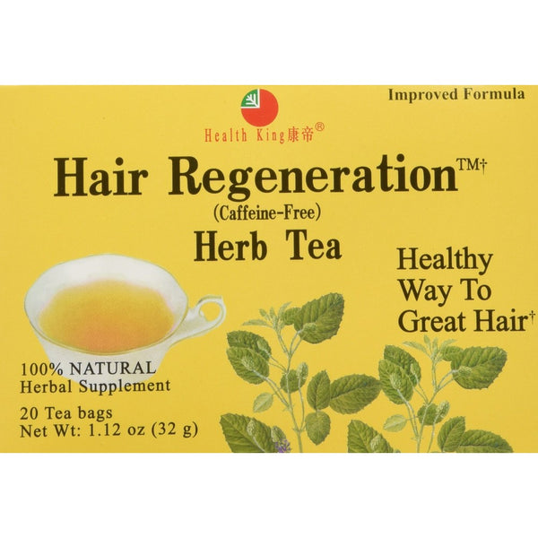 Health KingHair Regeneration Herb Tea, Teabags, 20 Count Box