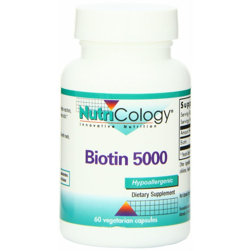Nutricology Biotin 5000, Vegicaps, 60-Count