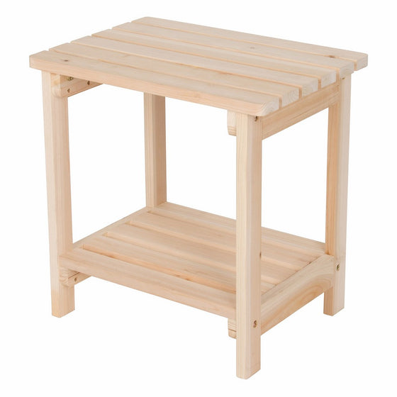 Shine Company Rectangular Side Table, Natural