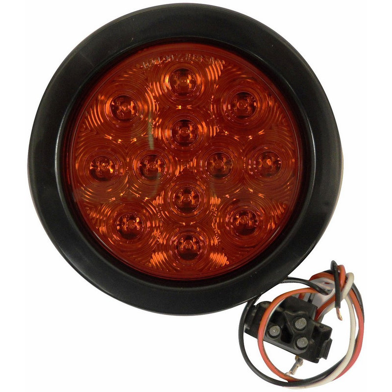 AutoSmart KL-25108RK 4" Round LED Stop/Turn/Tail Light Kit with Red Lens