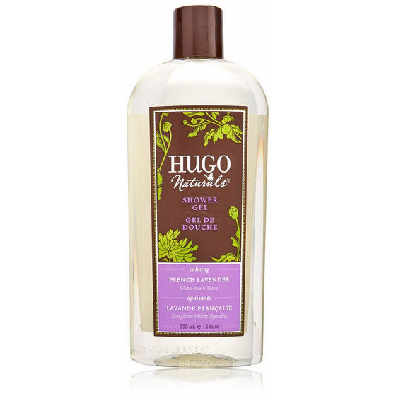 Hugo Naturals Shower Gel, French Lavender, 12 Ounce Bottle