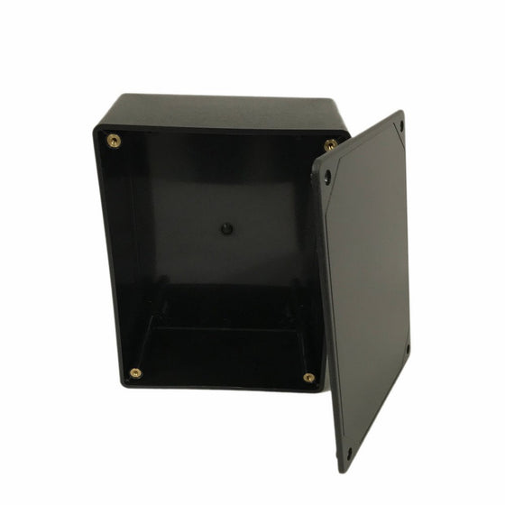 BUD Industries CU-3283 Plastic Style A Utility Box, 6-3/32" Length x 4-19/32" Width x 2-23/64" Height, Black Texture Finish