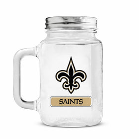 Duck House NFL New Orleans Saints 20oz Glass Mason Jar