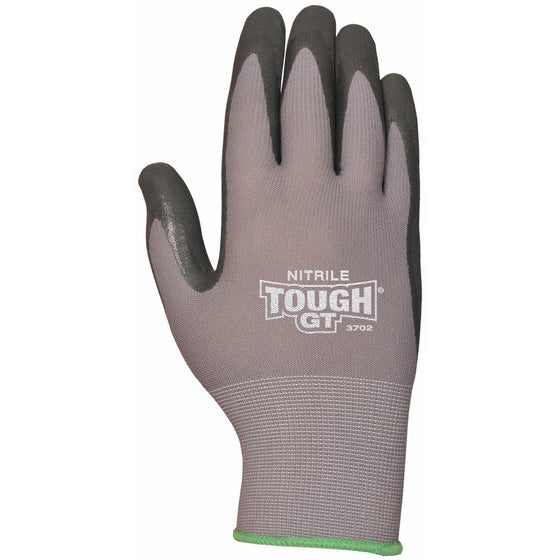 Bellingham C3702M Nitrile TOUGH GT Work Gloves, Breathable Micro Foam Nitrile Palm and Fingertips, Medium, Grey